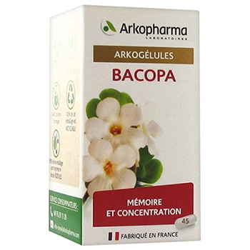 【アルコファーマ】バコパ（記憶力,集中力）45カプセル<br> 【ARKOPHARMA】ARKOGELULES BACOPA MEMOIRE CONCENTRATION 45 GELULES