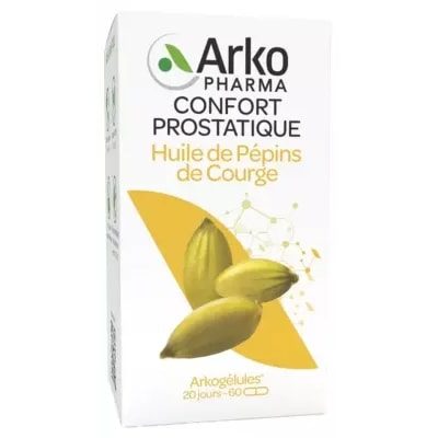 【アルコファーマ】カボチャの種オイル（男性向け,排泄の快適さを促進）60カプセル<br>【ARKOPHARMA】ARKOGELULES HUILE DE PEPINS DE COURGE 60GELULE