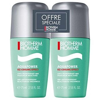 【ビオテルム】オム デオドラント アクアパワー アイスクーリング（脇のデオドラント,48時間有効）75mlx2<br>【BIOTHERM】HOMME DEODRANT AQUAPOWER ICE COOLING EFFECT 75mlx2