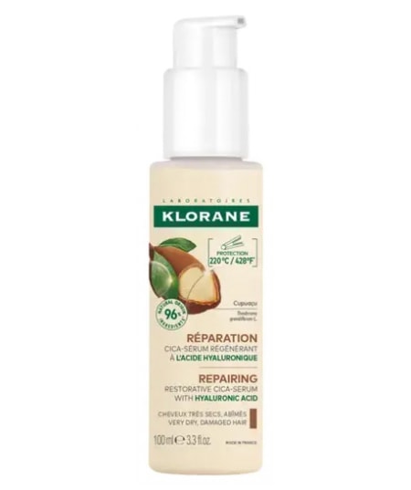 【クロラーヌ】リペアー シカセラム - クプアス & ヒアルロン酸-100ml (耐熱温度最高220°C)<br>【KLORANE】REPARATION CICA-SERUM AU CUPUACU & ACID HYALURONIQUE 100ml