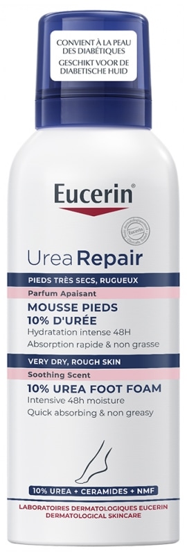 【ユーセリン】ウレアリペア プラスフットフォーム 10%尿素配合 - 150ml<br>【EUCERIN】UREAREPAIR PLUS MOUSSE PIEDS 10% D'UREE - 150ml 
