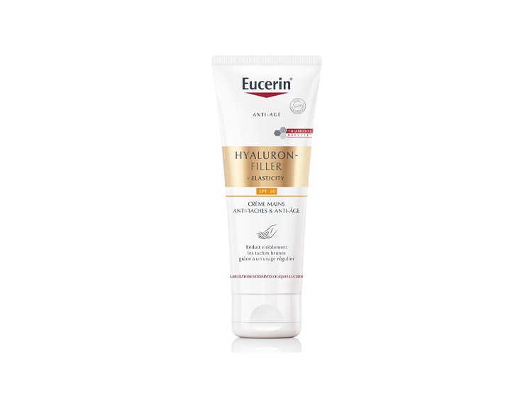 【ユーセリン】ヒアルロンフィラー+ エラスティシティ ハンドクリーム SPF30（シミを薄くする,シミの再発を防ぐ）75ml<br>【EUCERIN】HYALURON-FILLER + ELASTICITY CREME MAINS ANTI-TACHES & ANTI-AGE 75ml