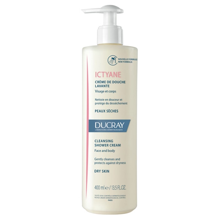 【デュクレイ】ICTYANE シャワークリーム（乾燥肌用）（つっぱり感を和らげる,バリア機能を保つ）400ml<br>【DUCRAY】ICTYANE CREME DE DOUCHE HYDRATANTE PEAUX SECHES 400ml