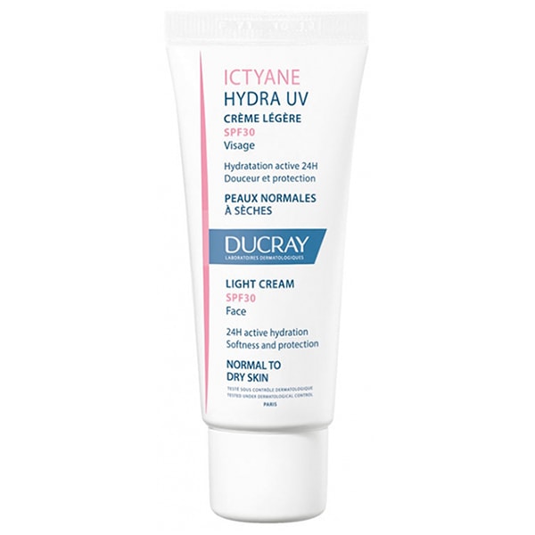 【デュクレイ】ICTYANE ハイドレーティングクリーム ライト SPF30（肌に柔らかさと保護力,紫外線による酸化ストレスから保護）40ml<br>【DUCRAY】ICTYANE HYDRA UV CREME LEGERE SPF 30 VISAGE 40ml