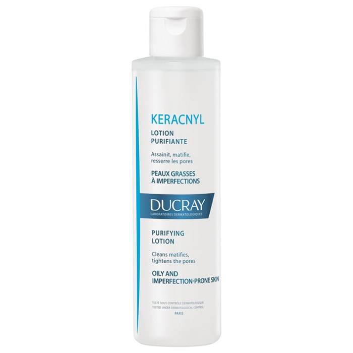 【デュクレイ】IKERACNYL ピュリファイングローション（毛穴を清潔に,引き締める）200ml<br>【DUCRAY】KERACNYL LOTION PURIFIANT 200ml