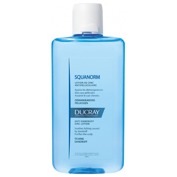 【デュクレイ】SQUANORM アンチダンドラフローション（フケによるかゆみを和らげる,頭皮を清潔に）200ml<br>【DUCRAY】SQUANORM LOTION ANTI-PELLICULAIRE AU ZINC 200ml