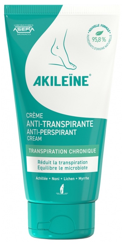 【アキレーン】アンチトランスピラン フットクリーム（足の汗を調節,不快なにおいを抑える）75ml<br>【AKILEINE】CREME ANTI-TRANSPIRANTE 75ml