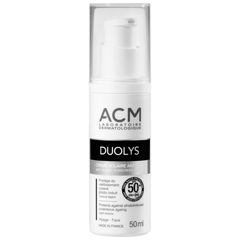 【エイシーエム ラボラトリー】DUOLYSエイジングケア サンプロテクションクリーム SPF50+（光による肌の老化を防ぐ,老化から肌を守る）50ml<br>【LABORATOIRE ACM】DUOLYS CREME SOLAIRE ANTI-AGE SPF50+ 50ml