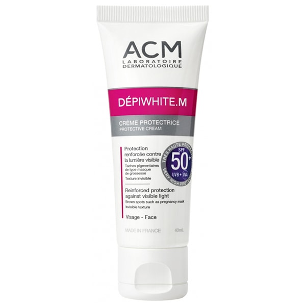 【エイシーエム ラボラトリー】DEPIWHITE サンプロテクション M クリーム SPF50+（紫外線の害から肌を守る,色素性シミの出現や悪化を防ぐ）40ml<br>【LABORATOIRE ACM】DEPIWHITE M CREME PROTECTRICE SPF50+ 40ml