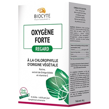 【ビオシット】オクシジュン フォート アイ（目の疲れに,栄養補助食品）15本<br> 【BIOCYTE】OXYGENE FORTE REGARD 15 stick