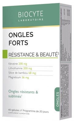 【ビオシット】ネイル フォート（爪を丈夫に, 健康な爪を保つ）40錠<br>【BIOCYTE】ONGLES FORTS 40 gelules