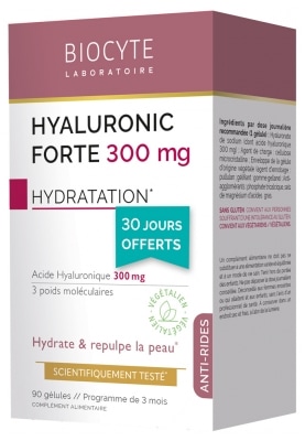 【ビオシット】ヒアルロン フォート アンチエイジ（肌の弾力を取り戻す,ハリを与える）90錠<br>【BIOCYTE】HYALURONIC FORTE ANTI-AGE 90gellules