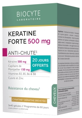 【ビオシット】ケラチン アンチ ヘアロス （育毛,抜け毛対策）5アンプルx3<br>【BIOCYTE】KERATINE ANTI-CHUTE 5ampoulesx3