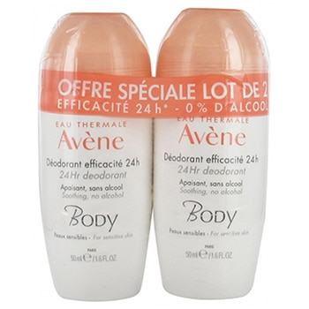 【アベンヌ】ボディデオドラント 24H（24時間ニオイを防ぐ,敏感肌の方にも！）50ml x 2<br>【AVENE】BODY DEODRANT EFFICACITE 24H DUO 50ml x 2