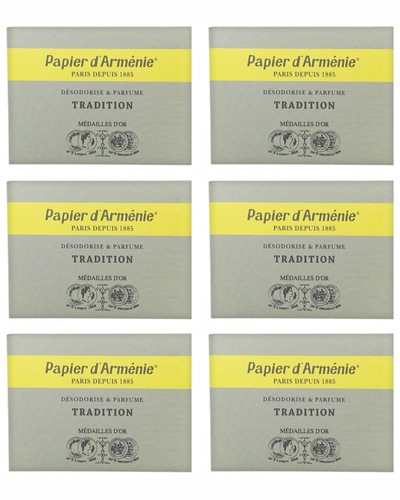 【パピエデルメニイ】トリプルトラディショナル（紙のお香3Ｘ12枚/36回分）6セット<br>【PAPIER D'ARMENIE】TRADITIONAL 6sets