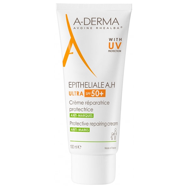 【アデルマ】エピザリアル AH ウルトラ クリームSPF50（ブライトニングケア,日焼け肌が落ち着く）100ml<br>【A-DERMA】EPITHELIALE A.H. CREME ULTRA-REPARATRICE SPF50 100ml