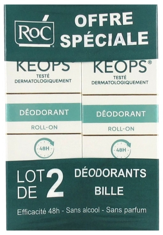 [ロック]ケオプス デオドラント ロールオンタイプ 30ml 普通肌用  2個セット<br>[ROC] KEOPS SOIN PEAU FRAGILE ROLL-ON BILLES PEAU NORMAL 30ml