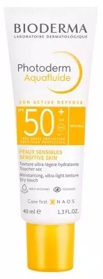 ビオデルマ アクアフルイド サン アクティブ ディフェンス SPF50 40ml(太陽の下で8時間肌をマットに  保ちます)<br>BIODERMA PHOTODERM AQUAFLUIDE SUN ACTIVE DEFENSE SPF50 40ml