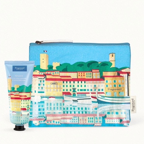 【フラゴナール】ハンドクリームポーチ付き コートダジュール (バーベナ) 75mL<br>【FRAGONARD】CREME MAINS EN POCHETTE COTE D'AZURE (VERVEINE)75mL