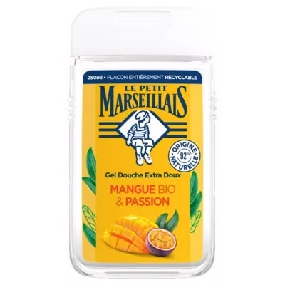 【ル プティ マルセイユ】エクストラソフト シャワージェル マンゴー&パッション 250mL<br>【LE PETIT MARSEILLAIS】GEL DOUCHE EXTRA DOUX MANGUE ET PASSION 250mL