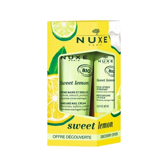 【ニュクス】スイートレモン マイスイート クラッシュ ハンド＆ネイル クリーム 50mLとリップスティック4gのセット<br>【NUXE】SWEET LEMON MY SWEET CRUSH
