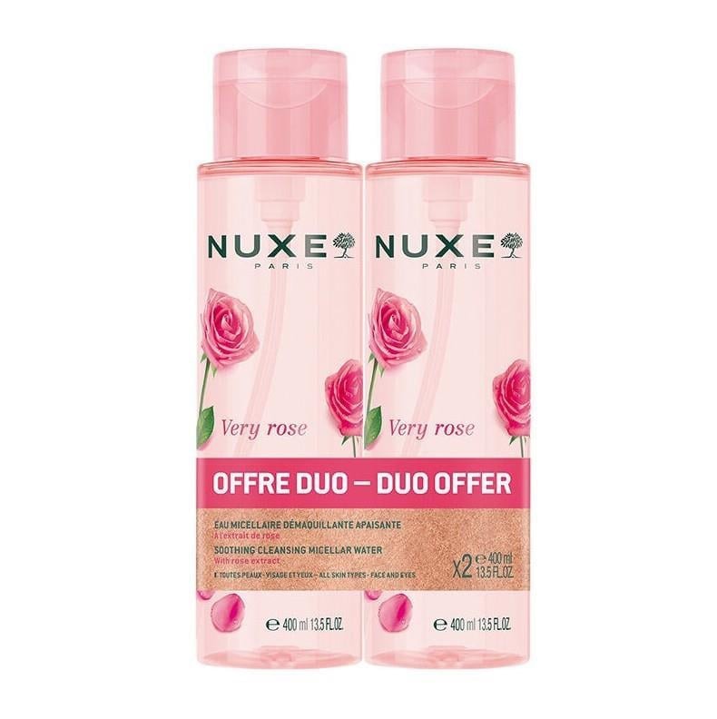 【ニュクス】ヴェリィ ローズ ミセラー メイクアップ リムーバー ウォーター 400mL×2<br>【NUXE】VERY ROSE EAU MICELLAIRE DEMAQUILLANTE APAISANTE 400mL×2