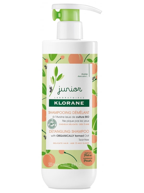 クロラン ジュニア ピーチ デタングリング シャンプー 500 ml<br>	KLORANE JUNIOR SHAMPOOING DEMELANT PECHE 500ml
