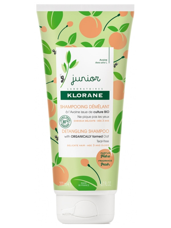 クロラン ジュニア ピーチ デタングリング シャンプー 200 ml<br>KLORANE JUNIOR SHAMPOOING DEMELANT PECHE 200ml