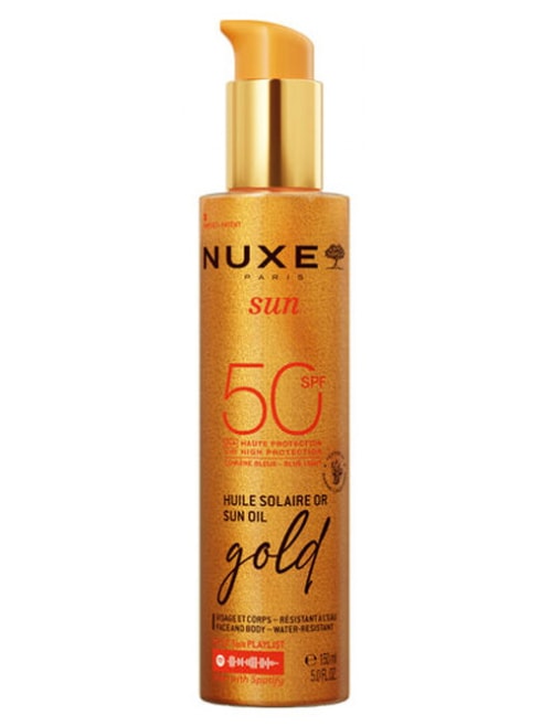 ニュクス サン ゴールド オイル フェイス アンド ボディ ゴールド SPF50 150 ml <br>NUXE SUN HUILE SOLAIRE OR VISAGE ET CORPS GOLD SPF50 150ml