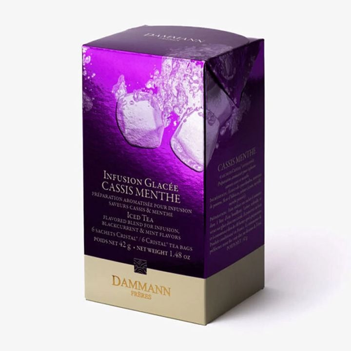 【ダマンフレール】インフュージョン アイスティー カシス・ミント 6ティーバッグ 36g<br>【DAMMANN FRERES】INFUSION GLACE - CASSIS MENTHE 6 TEA BAGS 36g