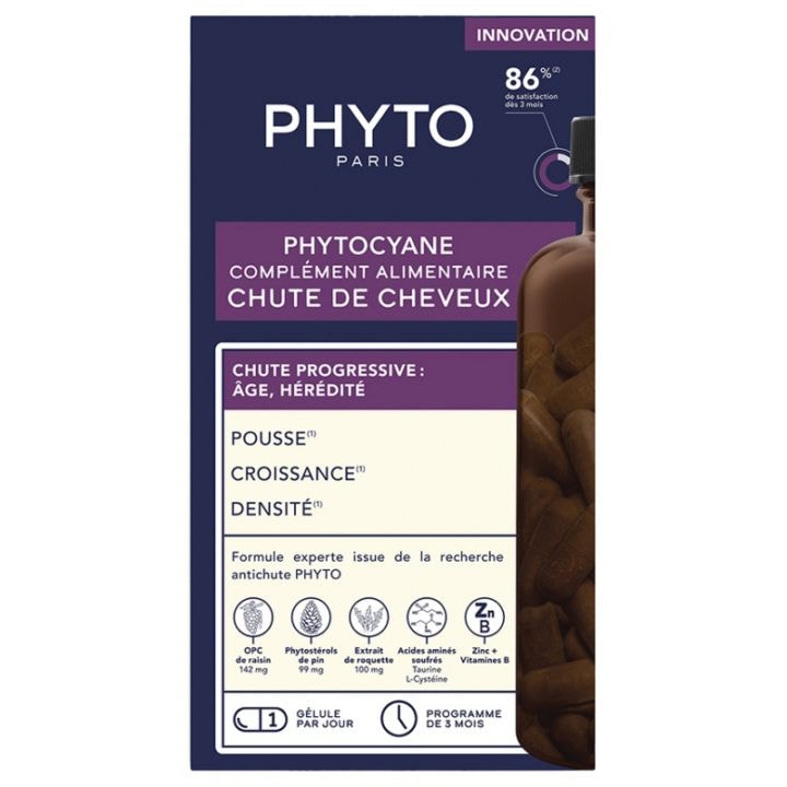【フィト】フィトシアン アンチ シュート 84粒<br>【PHYTO】PHYTOCYANE CHUTE DE CHEVEUX 84 gelules