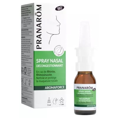 【プラナロム】アロマフォース ナーサル スプレー(鼻づまり解消スプレー)15mL<br>【PRANAROM】AROMAFORCE NASAL SPRAY BIO  15mL