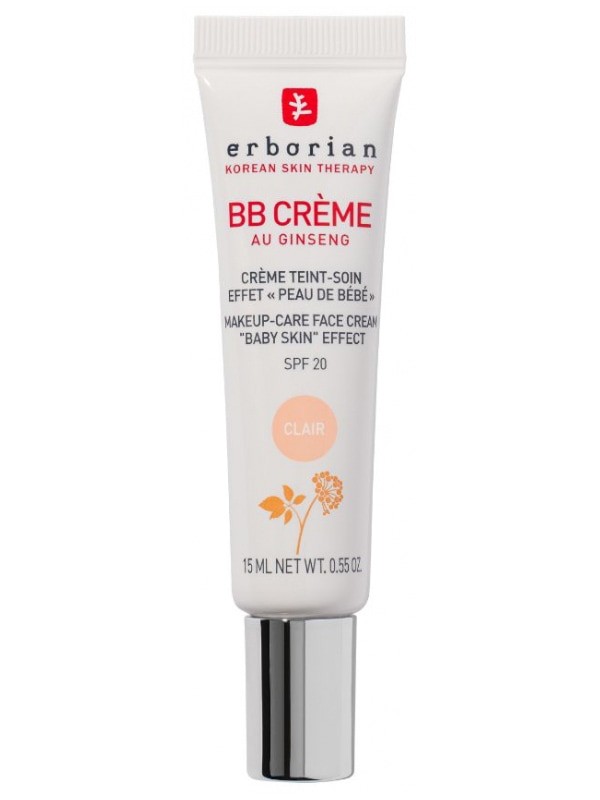 エルボリアン 高麗人参配合 BB クリーム 15ml SPF-20 (メークアップケアフェイスクリーム－赤ちゃんの肌のように)<br>ERBORIAN BB CREME AU GINSENG 15ml SPF20 (MAKE-UP CARE FACE CREAM "BABY SKIN" EFFECT 