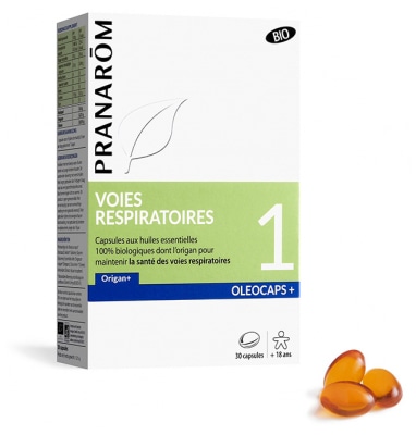 【プラナロム】オレオカプス+1 呼吸ケア 30カプセル<br>【PRANAROM】OLEOCAPS+1 VOIES RESPIRATOIRES BIO 30 CAPSULES