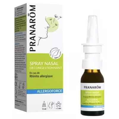 【プラナロム】アレルゴフォース 鼻づまり解消スプレー 15mL<br>【PRANAROM】ALLERGOFORCE SPRAY NASAL DECONGESTIONNANT 15mL