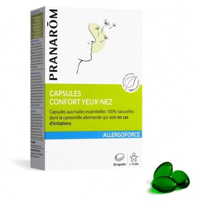 【プラナロム】アレルゴフォース コンフォート アイズ・ノーズ 30カプセル<br>【PRANAROM】ALLERGOFORCE ALLERGOFORCE CONFORT YEUX-NEZ 30capsules