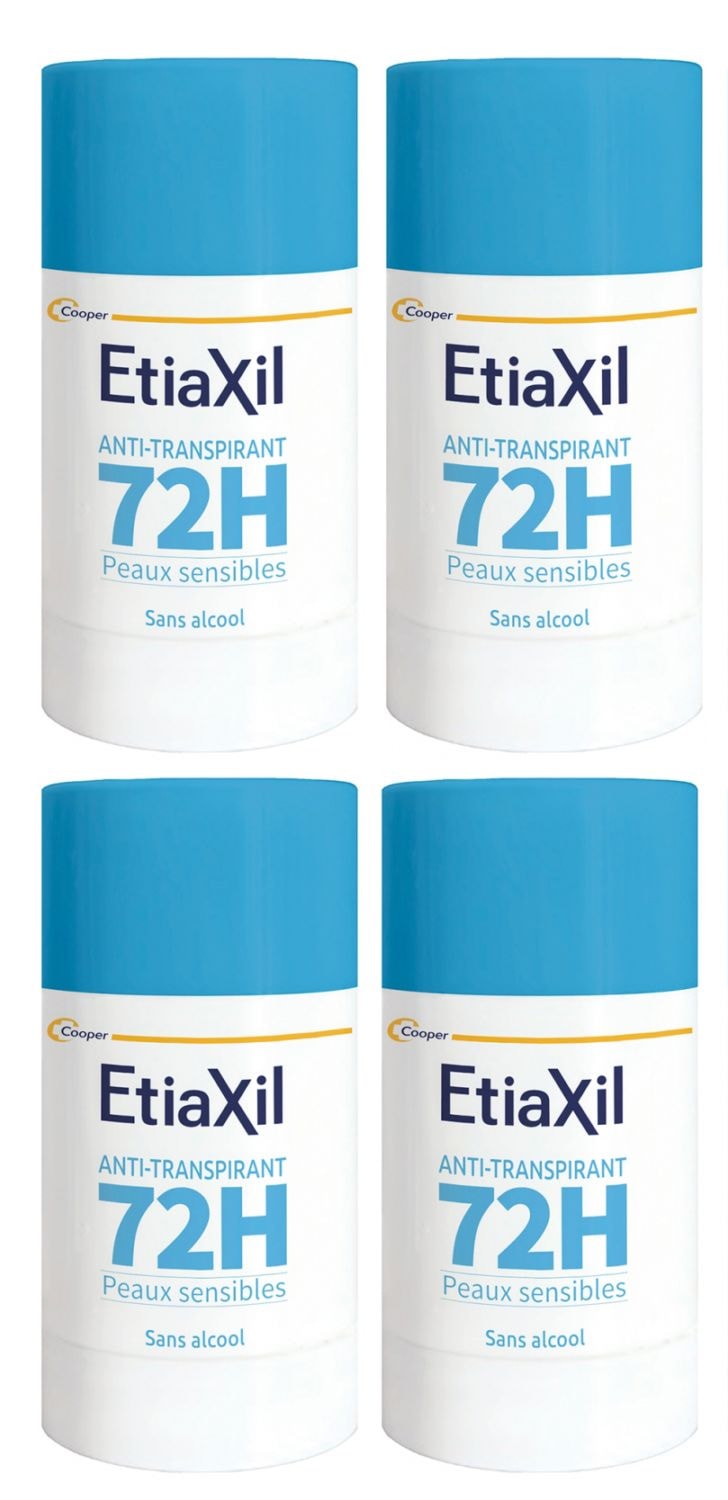 [エティアキシル] デオドラント アンチトランスピラン スティック 72時間 40ml　4個セット<br>[ETIAXIL] DEODRANT STICK 72H 40ml 4pcs