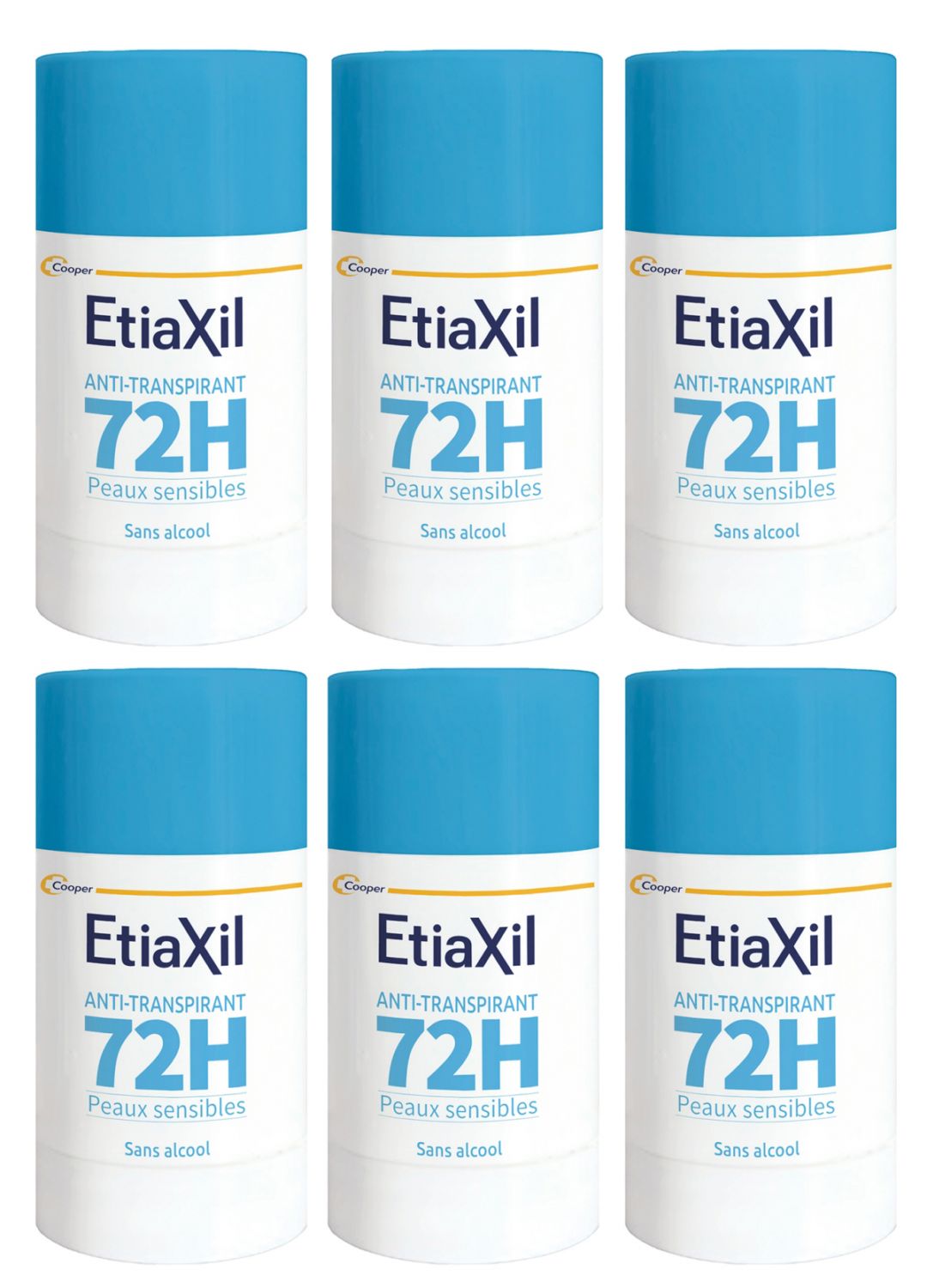 [エティアキシル] デオドラント アンチトランスピラン スティック 72時間 40ml　6個セット<br>[ETIAXIL] DEODRANT STICK 72H 40ml 6pcs