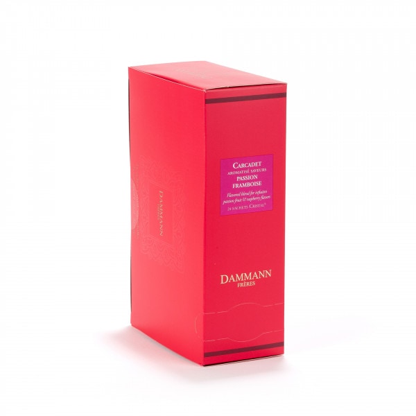 ダマンフレール  カルカデ  パッッション フランボワーズ 24個のクリスタル ティーバッグ 72g DAMMANN FRERES CARCADET PASSION FRAMBOISE 24 CHRISTAL TEA BAGS 72g
