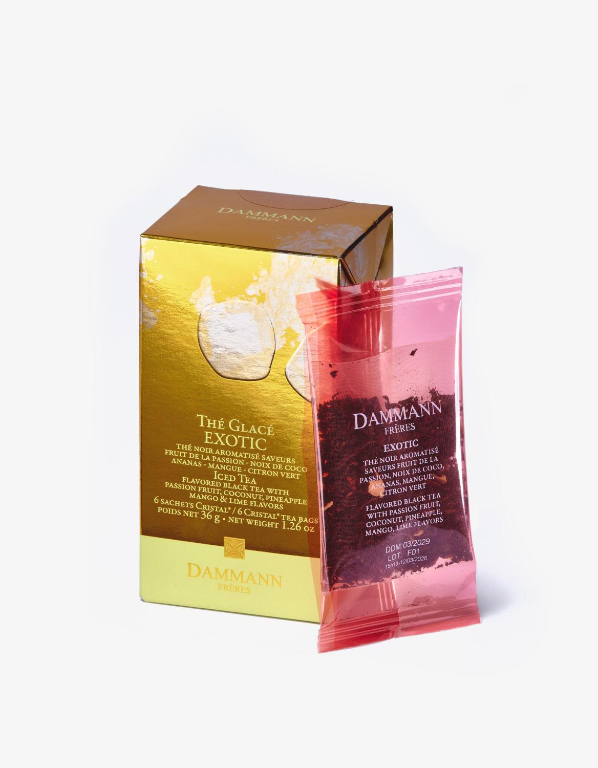 ダマンフレール アイスティー エキゾティック 6 個包装の小袋 DAMMANN FRERES THE GLACE - EXOTIC 6 SACHETS ENVELOPPES