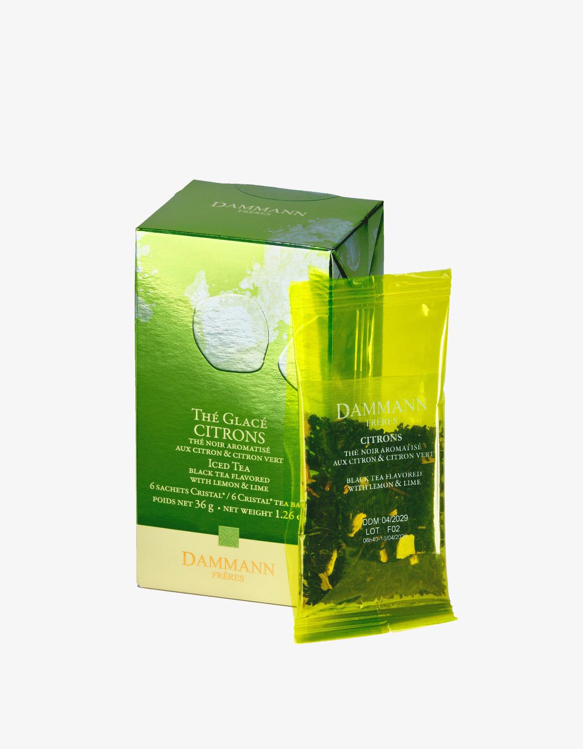ダマンフレール アイスティー シトロン 6 個包装の小袋 DAMMANN FRERES THE GLACE - CITRON 6 SACHETS ENVELOPPES