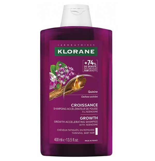 【クロラーヌ】発毛育毛促進シャンプー  アデノシンと薬用キニーネ配合 400ml<br>【KLORANE】SHAMPOING ACCELARATEUR DE POUSSE QUININE & l'Ad??nosine 400ml