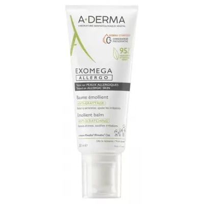【アデルマ】エグゾメガ アレルゴ エモリエントバーム 200mL 【A-DERMA】EXOMEGA ALLERGO BAUME EMOLLIENT ANTI-GRATTAGE 200mL