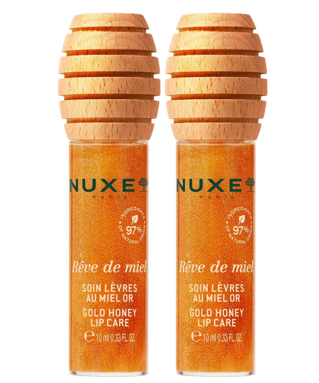 ニュクス レーブドミエル ゴールドパール入りハニーリップオイル 10mL ２本セット