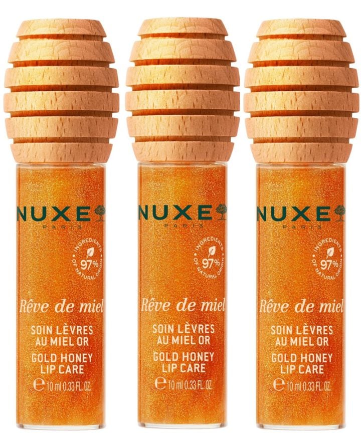 ニュクス レーブドミエル ゴールドパール入りハニーリップオイル 10mL 3本セット