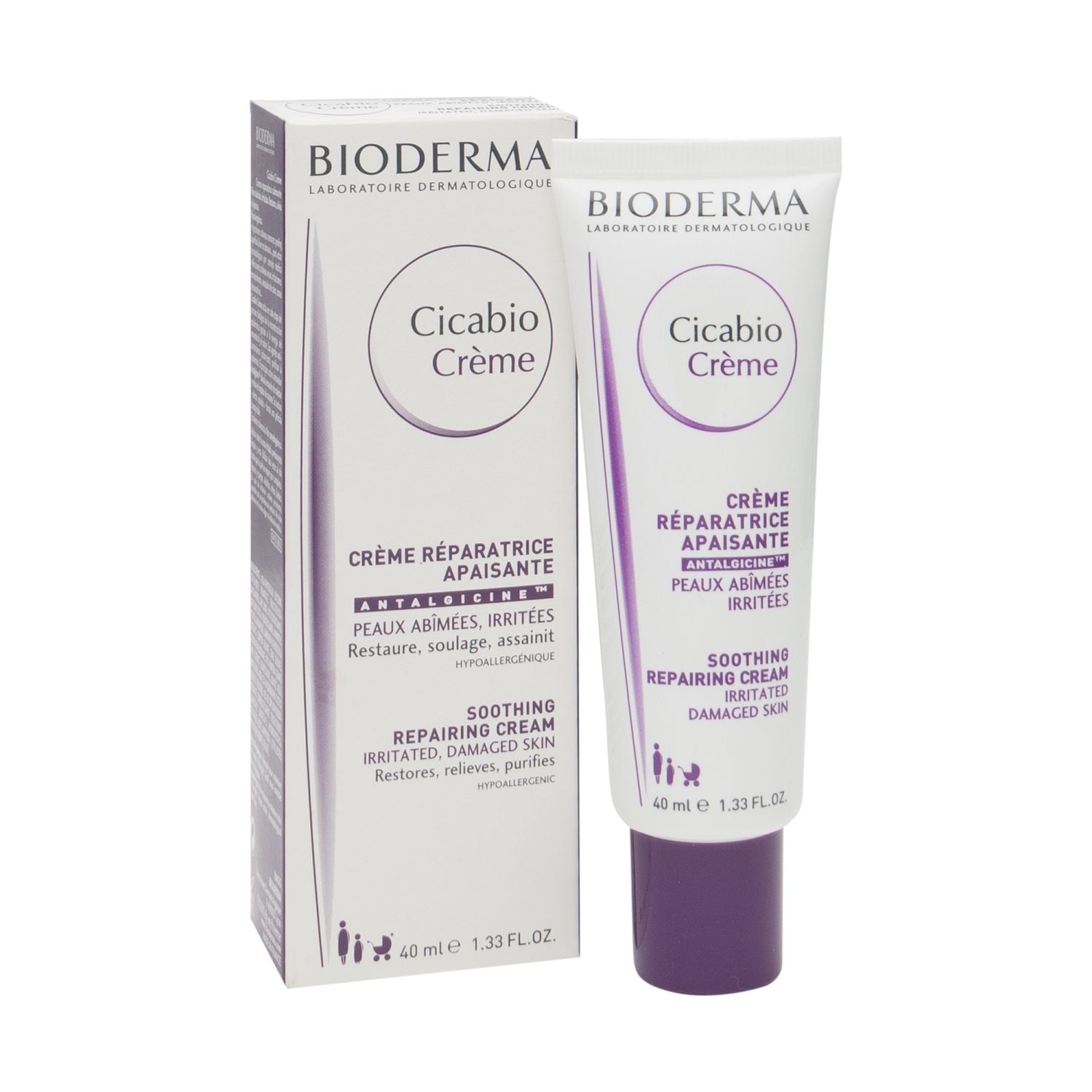 [ビオデルマ]シカビオ　クリーム　レパラトリス  40ml（痒み、炎症・ダメージ肌用）<br>[BIODERMA]CICABIO CREME REPARATRICE APAISANTE PEAUX  LISSES IRRITEES 40ml