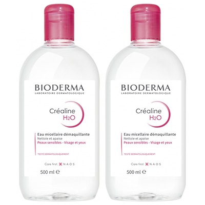 [ビオデルマ]サンシビオエイチツーオー 500ml　2本セット<br>[BIODERMA]CREALINE H2O