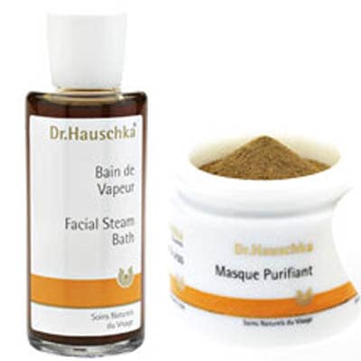 [Drハウシュカ]フェイシャルスチームバス　& クレイマスク 2点セット<br>[DR.HAUSCHKA]BAIN DE VAPEUR　& MASQUE APAISANT