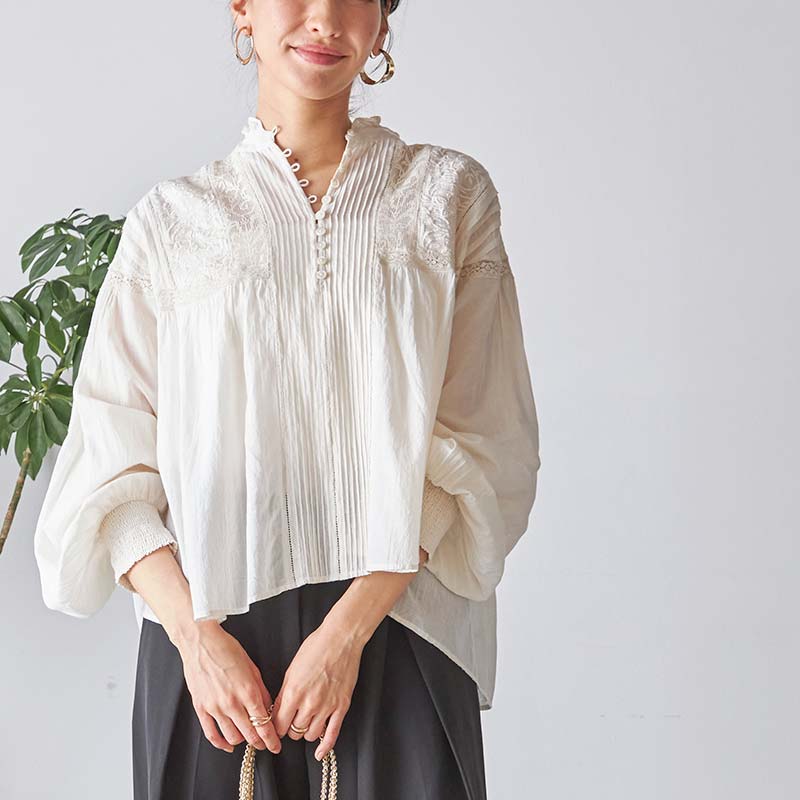 再入荷◇ヨーロピアンヴィンテージライクレースブラウス | トップス