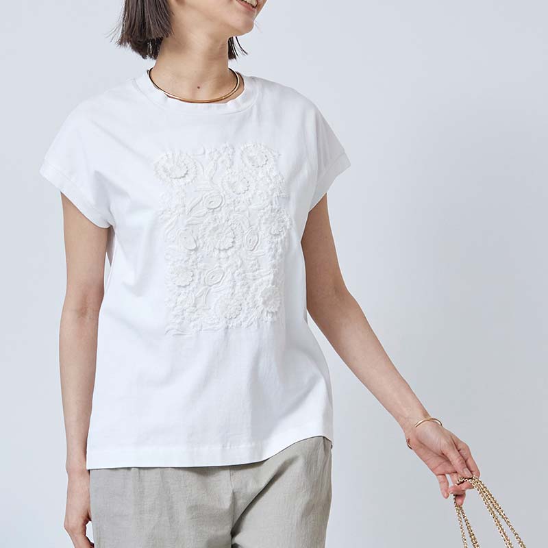 フラワー立体刺繍フレンチスリーブTシャツ | トップス | Fanaka